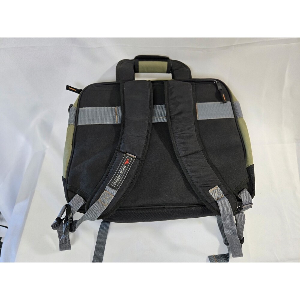 High Sierra Computer Case Laptop Shoulder Bag-Olive Green & Black - Picture 3 of 5